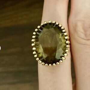 Women’s Massive 5 carat Vintage Estate 10kt Gold Smoky Quartz Ring